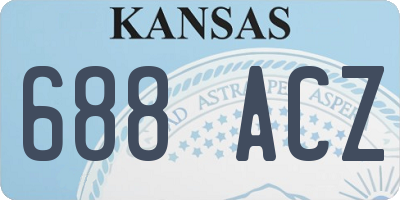 KS license plate 688ACZ