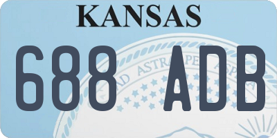 KS license plate 688ADB