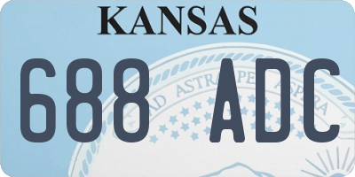 KS license plate 688ADC