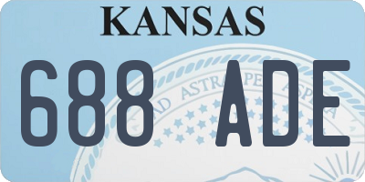 KS license plate 688ADE