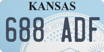 KS license plate 688ADF