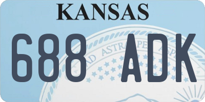 KS license plate 688ADK