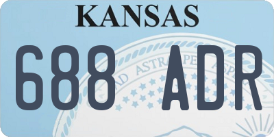 KS license plate 688ADR