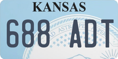 KS license plate 688ADT