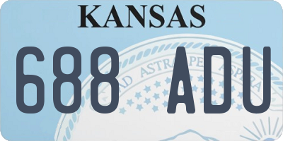 KS license plate 688ADU