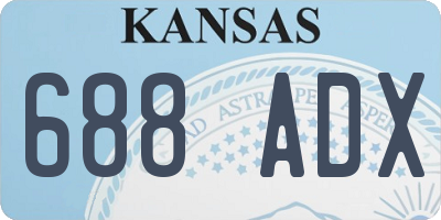 KS license plate 688ADX