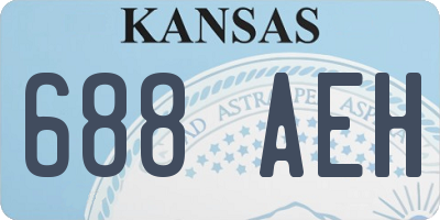 KS license plate 688AEH