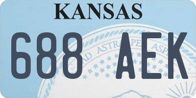 KS license plate 688AEK