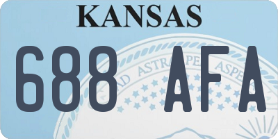 KS license plate 688AFA