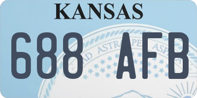 KS license plate 688AFB