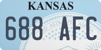 KS license plate 688AFC