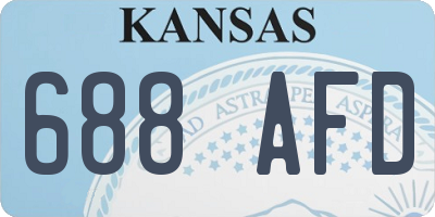 KS license plate 688AFD