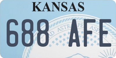 KS license plate 688AFE