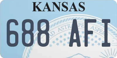 KS license plate 688AFI
