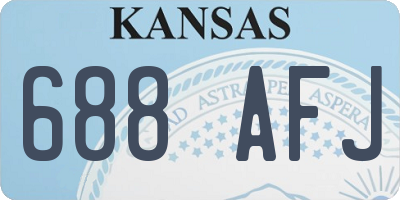 KS license plate 688AFJ
