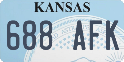 KS license plate 688AFK