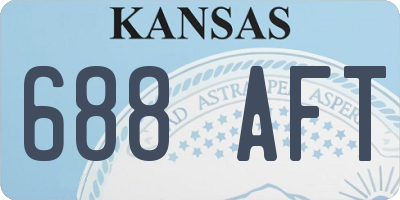 KS license plate 688AFT