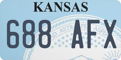 KS license plate 688AFX
