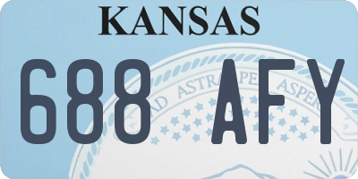 KS license plate 688AFY