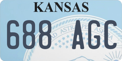 KS license plate 688AGC
