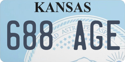 KS license plate 688AGE