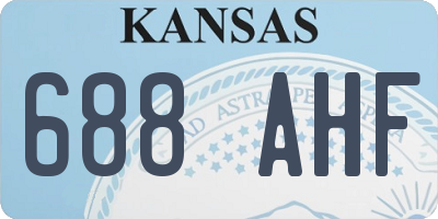 KS license plate 688AHF