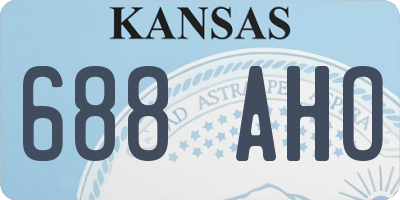 KS license plate 688AHO