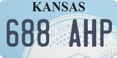 KS license plate 688AHP
