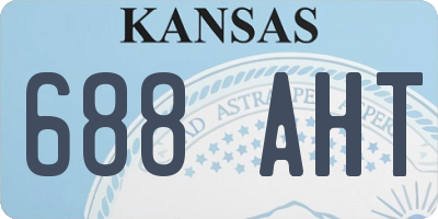 KS license plate 688AHT