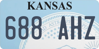 KS license plate 688AHZ