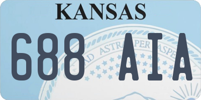 KS license plate 688AIA