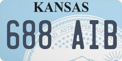 KS license plate 688AIB