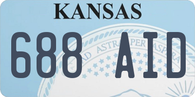 KS license plate 688AID