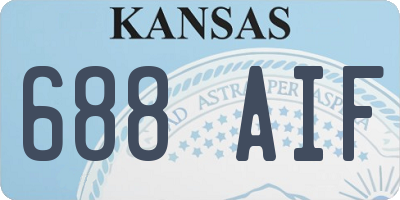 KS license plate 688AIF