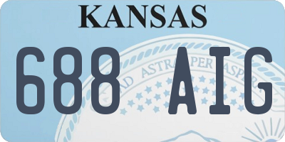 KS license plate 688AIG