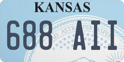 KS license plate 688AII