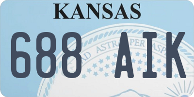 KS license plate 688AIK