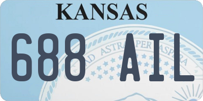 KS license plate 688AIL