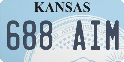 KS license plate 688AIM