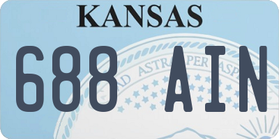 KS license plate 688AIN