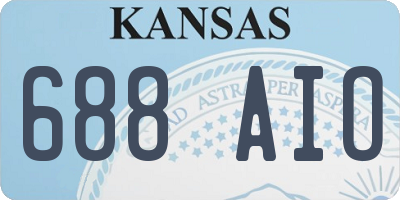 KS license plate 688AIO