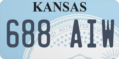 KS license plate 688AIW