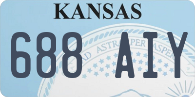 KS license plate 688AIY