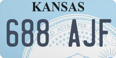 KS license plate 688AJF