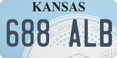 KS license plate 688ALB