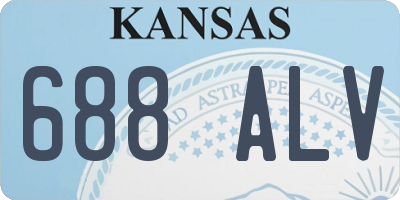 KS license plate 688ALV