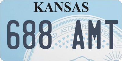 KS license plate 688AMT