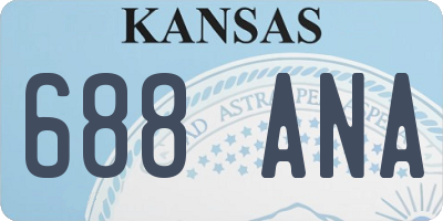 KS license plate 688ANA