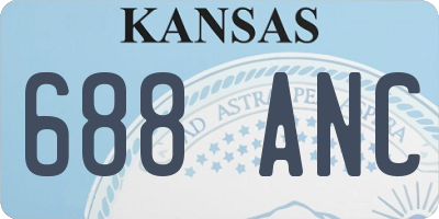 KS license plate 688ANC