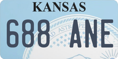 KS license plate 688ANE